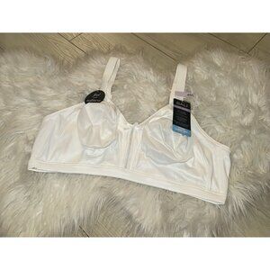 Bali 0044 Double Support Wire Free Bra Soft Touch Back Smooth Womens 40D White
